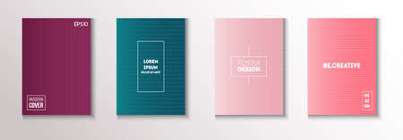 Folded Minimal Cover Vector Set. Cool Technology Wallpaper. Modern Flyer Paper Design. Glam Magazine Page. Pattern Gradient Overlay Business Folder. Minimal Covers Set. 80s Neon Music Poster.のイラスト素材