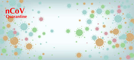 nCoV Quarantine Vector Banner. Business Information During Coronavirus Quarantine. Flat Cartoon Coronavirus Medical Banner. nCoV Quarantine Vector Banner. Virus Protection Flat Corona Web Page.のイラスト素材