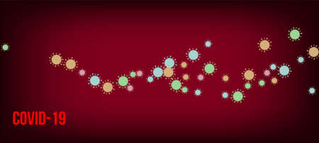 Covid-19 Quarantine nCoV Banner. Virus Protection Flat Corona Web Page. Business Information During Coronavirus Quarantine. Covid-19 Quarantine nCoV Banner. Flat Cartoon Coronavirus Medical Banner.のイラスト素材