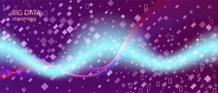 Big Data Sales Vector Equalizer. Tech Neon Colorful Music Template. Punk Futuristic Slide. Fractal Liquid Glow Matrix Flying Binary Code. Pink Purple Blue Background. Big Data Sales Bannerのイラスト素材