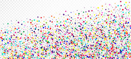 Rainbow Confetti Hipster Vector Wallpaper. Holiday Celebration Carnival Minimal Garland. Christmas, New Year, Birthday Magic Decoration. Rainbow Confetti Falling. Falling Down Gleam Sequins Frame.のイラスト素材