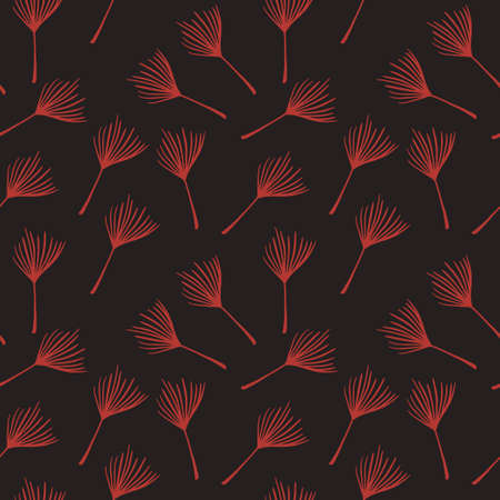 Modern Tropical Vector Seamless Pattern. Elegant Male Shirt Female Dress Texture. Doodle Floral Background. Banana Leaves Monstera Dandelion Feather Tropical Seamless Pattern. Fine Summer Textile.のイラスト素材