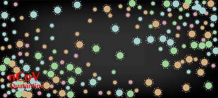nCoV Quarantine Vector Banner. Virus Protection Flat Corona Web Page. Flat Cartoon Coronavirus Medical Design. nCoV Quarantine Vector Banner. Business Information During Coronavirus Quarantine.のイラスト素材