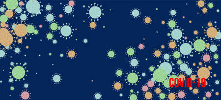 Covid-19 Quarantine nCoV Banner. Business Information During Coronavirus Quarantine. Flat Cartoon Coronavirus Medical Design. Covid-19 Quarantine nCoV Banner. Virus Protection Flat Corona Web Page.のイラスト素材