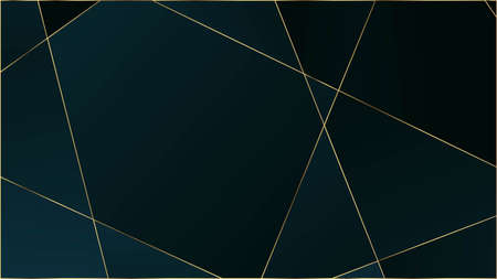 Blue Premium Triangular Texture. Elegant Dark Platinum Chic Shapes Border Gold Lines Polygon Luxury Frame. Crystal Triangle Blue Premium Background. Silver VIP Rich Geometric Celebration Wallpaper.のイラスト素材