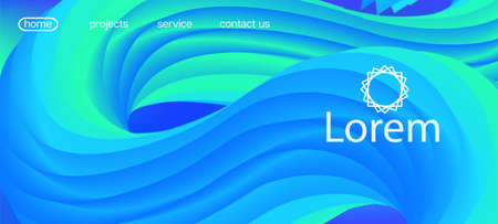 Futuristic Vibrant Gradient Wallpaper. Landing Page, Blue, Purple Background. Dynamic Motion Modern Wave. Funky Liquid Shape Banner. 3d Fluid Vivid Vector Background. Neon Color Website Design.のイラスト素材