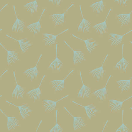 Funky Tropical Vector Seamless Pattern. Beautiful Male Shirt Female Dress Texture. Nice Summer Fabrics. Painted Floral Background. Feather Dandelion Monstera Banana Leaves Tropical Seamless Pattern.のイラスト素材