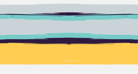 Orange, Brown Vector Watercolor Sailor Stripes Nice Seamless Summer Pattern.のイラスト素材
