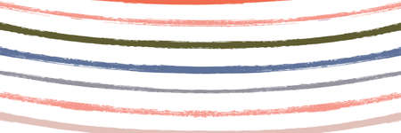 Cool Wavy Zigzag Stripes Vintage Pattern. Summer Spring Distress Stripes. Winter Autumn Modern Fashion Textile. Cool Vector Watercolor Paint Lines. Dirty Graffiti Trace. Hand Drawn Lines Banner.のイラスト素材