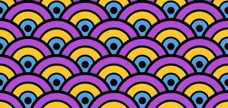 Chinese Seamless Wave Pattern. Bohemian Geometric Asian Print. Luxurious Japanese Wave Samless...