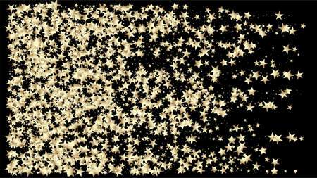 Sparkling Winter Bokeh. Rich Gold, Silver Glitter, Sparkles, Gradient Stars Confetti. Glamour Expensive New Year Christmas Decoration Vector Background. Gold, Silver VIP Falling Stars Confetti.のイラスト素材