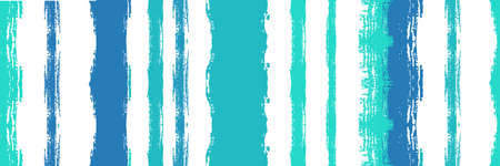 Funky Vertical Stripes Seamless Background. Cool Vector Watercolor Paint Lines. Spring Summer Distress Stripes. Torn Graffiti Trace. Gouache Ink Lines Design. Winter Autumn Trendy Fashion Textile.のイラスト素材