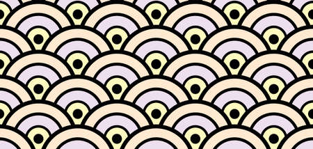 Rich VIP Japanese Wave Samless Pattern. Bohemian Geometric Asian Print. Elegant Kimono, Ikat Tie Dye Wabi Sabi Shibori Water Texture. Premium Japanese Clothes Design. Chinese Seamless Wave Pattern.のイラスト素材