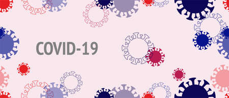 Covid 19 Stay Save nCoV Vector Banner. Virus Protection Flat Corona Web Page. Seamless Corona Virus Texture. Covid 19 Stay Save nCoV Vector Banner. Flat Cartoon Coronavirus Medical Design.のイラスト素材