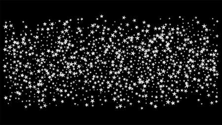 Gold, Silver Rich Falling Stars Confetti. Glamour Luxury New Year Christmas Decoration Vector Background. VIP Gold, Silver Glitter, Sparkles, Gradient Stars Confetti. Sparkling Winter Sequins.のイラスト素材