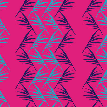 Modern Tropical Vector Seamless Pattern. Beautiful Male Shirt Female Dress Texture. Drawn Floral Background. Dandelion Monstera Banana Leaves Feather Tropical Seamless Pattern. Cool Summer Textile.のイラスト素材