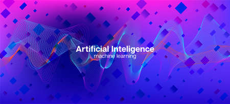 Flying Particles Distressed Purple Vector. Pink Blue Purple Futuristic Gradient Overlay. 3D Liquid Shapes Website. Data Analytics Cool Banner. Grunge Geometric Background. Big Data Neon Background.のイラスト素材