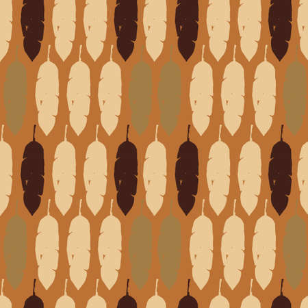 Trendy Tropical Vector Seamless Pattern. Doodle Floral Background. Beautiful Male Shirt Female Dress Texture. Fine Summer Textile. Feather Banana Leaves Dandelion Monstera Tropical Seamless Pattern.のイラスト素材