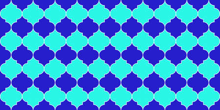 Eid Mubarak Islam Illustration. Ramadan Kareem Muslim Background. Arabic Mosque Window Grid. Moroccan Seamless Design Traditional Ramadan Golden Mosque Shape. Seamless Moroccan Mosaic Ornament.のイラスト素材