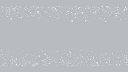 Realistic Snow, Gray Winter. Winter Holidays Storm Background. Falling Snowflakes, Night Sky. Advertising Frame, New Year, Christmas Weather. Elegant Scatter, Grunge White Glitter. Cold Realistic Snowのイラスト素材