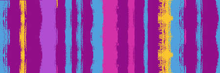 Funky Vertical Stripes Seamless Background. Spring Summer Distress Stripes. Autumn Winter Modern Fashion Textile. Torn Vector Watercolor Paint Lines. Cool Graffiti Trace. Ink Brushed Lines Banner.のイラスト素材