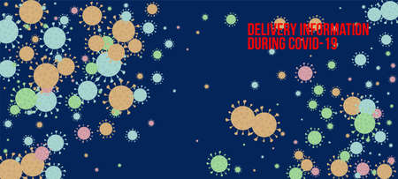 Delivery During COVID-19 Banner. Virus Protection Flat Corona Web Page. Flat Cartoon Coronavirus Medical Banner. Delivery During COVID-19 Banner. Business Information During Coronavirus Quarantine.のイラスト素材