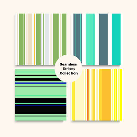 Sailor Stripes Seamless Texture Set. Summer Winter Elegant Fashion Fabric. Vintage Fashion Background Retro Lines Endless Pattern. Training Suit Lines Male Childrens Female Seamless Stripes Design.のイラスト素材