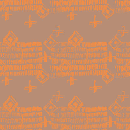 Tie Dye Japanese Geometric Summer Seamless Pattern. Scribble Cartoon Doodle Craft Texture. Boho Tie Dye Asian Batik. Geo Wabi Sabi Minimalist Kimono Print. Scribble Craft Doodle Seamless Collageのイラスト素材