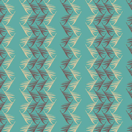 Hipster Tropical Vector Seamless Pattern. Painted Floral Background. Fine Summer Fabrics. Beautiful Male Shirt Female Dress Texture. Feather Dandelion Monstera Banana Leaves Tropical Seamless Pattern.のイラスト素材