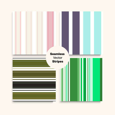 Sailor Stripes Seamless Pattern Set. Swimming Suit Lines Elegant Lines Endless Texture. Trendy Fashion Background Summer Winter Modern Fashion Print. Female Childrens Male Seamless Stripes Design.のイラスト素材