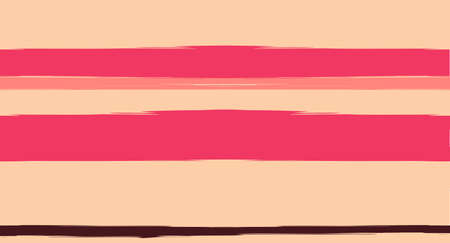 Orange, Brown Vector Watercolor Sailor Stripes Cool Seamless Summer Pattern. Retro Vintage Grunge Fabric Fashion Design Horizontal Brushstrokes. Hand Painted Ink Trace, Male or Female Clothingのイラスト素材