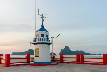 lighthouse at Ao Prachuap Prachuap Khiri Khan province in Southern Thailandの写真素材