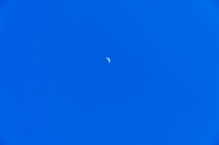 the blue sky and moon