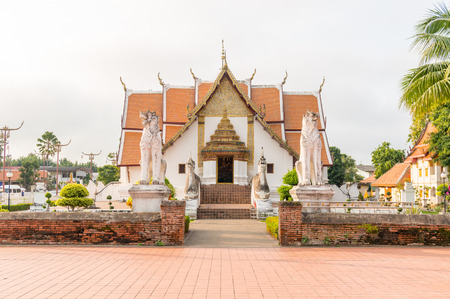 Buddhist temple of Wat Phumin in Nan, Thailandの写真素材