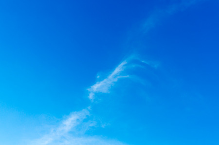 Fluffy clouds on the blue skyの写真素材