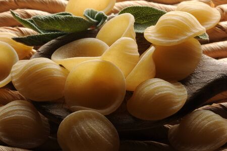 Apulian orecchiette Italian raw pastaの写真素材