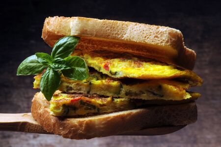 Sandwich with an omelette