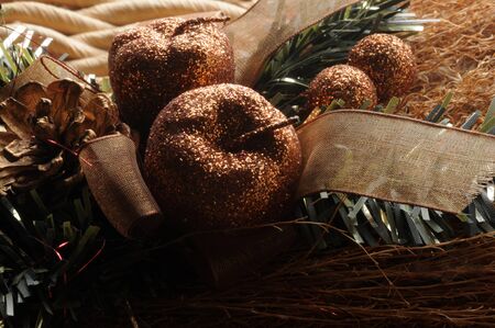 Closeup of a Christmas decorationの写真素材