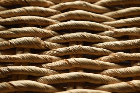Close up of a straw basketの写真素材