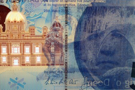 Close up of a Scottish banknote