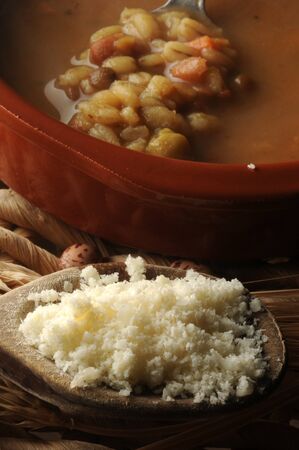 Hot barley and vegetable soupの写真素材