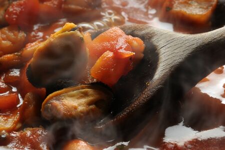 Seafood sauce with tomato for pastaの写真素材