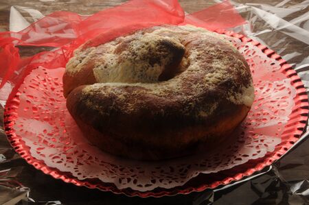 Gubana cake, a typical dessert from Valli del Natisoneの写真素材