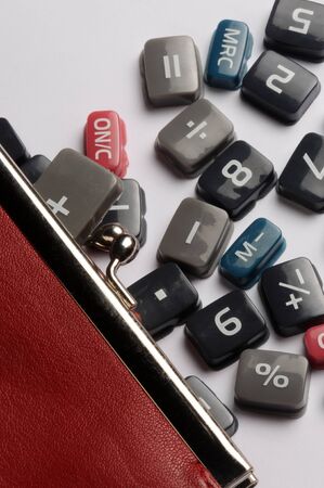 Women's purse with calculator keysの写真素材