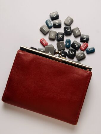 Women's purse with calculator keysの写真素材