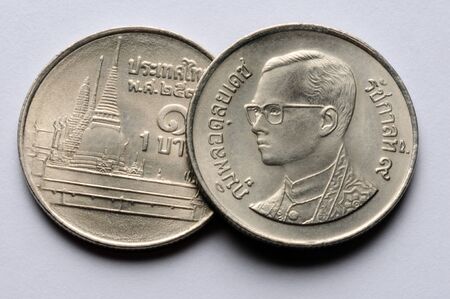 Close up on Thai currencyの写真素材