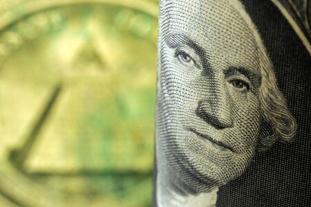 US dollar with the Eye of Providenceの写真素材