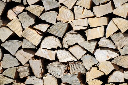 Texture of a stack of firewood