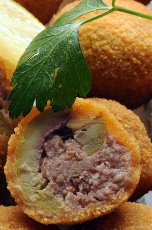 Close up on Olive Ascoli Marcheの写真素材