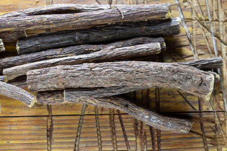Close up on Licorice sticksの写真素材